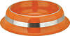 Зооник Миска металл. цветная (оранжевая) с полосой, с резинкой, 0.73л (1523-CB) 408926 17123-50 