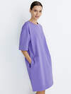 Omsa Платье 465893 OmD 3741С Платье-туника женское OVERSIZE кор/рук Lavanda (Фиолетовый)