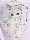 Omsa Рубашка 465968 OmD 0617D CATS Рубашка пижамная OVERSIZE (спущенный рукав 3/4) Lilla (Фиолетовый)