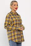LT Collection Рубашка 555962 Б14135-7М Желтый/коричневый