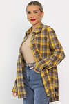 LT Collection Рубашка 555962 Б14135-7М Желтый/коричневый