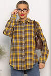 LT Collection Рубашка 555962 Б14135-7М Желтый/коричневый