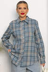 LT Collection Рубашка 556551 Б14134-7М Серо-голубой