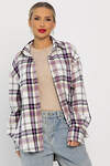 LT Collection Рубашка 556563 Б14253-30М Фиолетово-бежевый