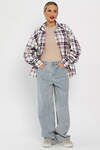 LT Collection Рубашка 556563 Б14253-30М Фиолетово-бежевый