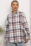 LT Collection Рубашка 556563 Б14253-30М Фиолетово-бежевый