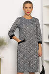LT Collection Платье 557288 П13747-19М темно-серый/черный