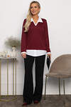LT Collection Пуловер 561099 Б14324-12М Бордовый