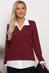 LT Collection Пуловер 561099 Б14324-12М Бордовый