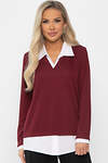 LT Collection Пуловер 561099 Б14324-12М Бордовый