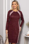 LT Collection Платье 563738 П14589-10М бордовый