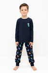 CROCKID Пижама 564964 К 1606 индиго, цветные мини дино