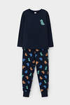 CROCKID Пижама 564964 К 1606 индиго, цветные мини дино
