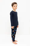 CROCKID Пижама 564964 К 1606 индиго, цветные мини дино
