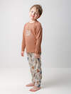 CROCKID Пижама 565013 К 1606 кофейный мусс, цветные динозавры