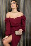 LT Collection Платье 565772 П14416-13М бордовый