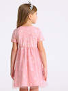 Апрель Платье 568318 1ДПК4068804нгс звездное небо на розовом с глиттером+нежно-розовый