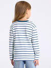Апрель Лонгслив 568321 1ДДЛД4895001н полоска белый+синий+темно-голубой325 / Три сердечка вышивка