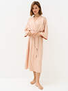 Omsa Халат 569163 OmD 0414D LINE Халат жен.(длинный с запахом жаккард), PL Rosa Cenere (Розовый)