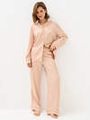 Omsa Пижама 569167 OmD 0231D LINE Пижама жен. (Рубашка+Брюки жаккард), PL Rosa Cenere (Розовый)