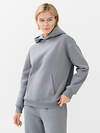 Omsa Худи 569187 OmD 2045С Худи жен. OVERSIZE утепленное, CO+PE Grigio (Серый)