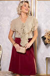 LT Collection Платье 569621 П14753-39М бордовый/бежевый