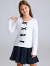 Апрель Блузка 569733 1ДДБД4986200 белый+темно-синий