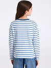 Апрель Лонгслив 569740 1ДДЛД4896001н полоска белый +синий