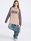 Апрель Лонгслив 569751 1ДДЛД4979001 бежевый+светло-коричневый