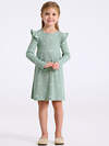 Апрель Платье 569757 1ДПД4966223н белые сердечки на серо-зеленом