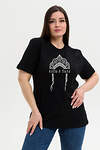 Натали Футболка 569809 8584 черный+кокошник