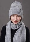 CLEVER Шапка 91309 102680ап меланж св.серый