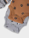 MARK FORMELLE Боди детское 570794 13018-1-2 пандочки на сером +лапки на охре