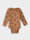 MARK FORMELLE Боди детское 571008 13018-2 пандочки на сером +лапки на охре