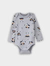 MARK FORMELLE Боди детское 571008 13018-2 пандочки на сером +лапки на охре
