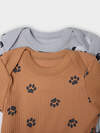 MARK FORMELLE Боди детское 571008 13018-2 пандочки на сером +лапки на охре