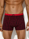 Omsa Трусы 572355 OmU 1234-25B New Year Боксеры муж. с откр.резинкой, CO Nero/Rosso (Черный)