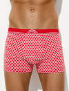 Omsa Трусы 572361 OmU 1234-25B New Year Боксеры муж. с откр.резинкой, CO Rosso/Bianco (Красный)