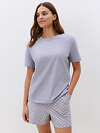 Omsa Пижама 572398 OmD 0235D BELLA Пижама жен. (Футболка+шорты), СО Silver/Multicolour (Мультиколор)