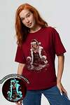 Натали Футболка 572880 8585 бордовый+диско снегурочка
