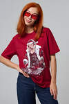 Натали Футболка 572880 8585 бордовый+диско снегурочка