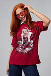 Натали Футболка 572880 8585 бордовый+диско снегурочка