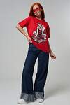 Натали Футболка 572882 8585 красный+диско снегурочка
