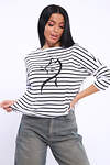 Натали Лонгслив 572904 82087 белый/черная полоска