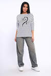 Натали Лонгслив 572904 82087 белый/черная полоска