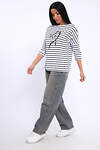 Натали Лонгслив 572904 82087 белый/черная полоска