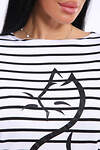 Натали Лонгслив 572904 82087 белый/черная полоска