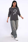 Натали Лонгслив 572906 82087 Черно-белая полоска