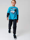 PLAYTODAY Фуфайка 573093 32511460 черный,бирюзовый
