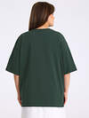 Апрель Футболка 573590 1ЖДФК4825804 темно-зеленый